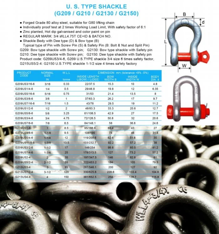 data of us type shackle
